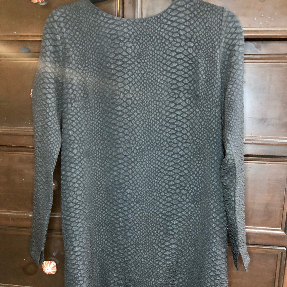 ASTR Tags on Black Long Sleeve Snake Dress